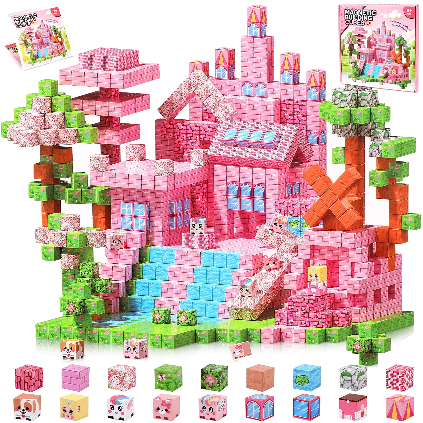 Magnetic Blocks, Feibely 100 Pcs Magnetic Building Blocks for Kids ...