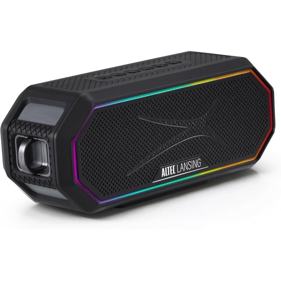 Magnetic Bluetooth Speaker HYDRAJOLT 2.0, Waterproof IP67, 12W Output Power, 16H Battery, Multicolor LED, 100ft Wireless Range, Voice Assistant, USB-C Quick Charge