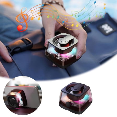 Bluetooth Speaker,Multifunctional Portable 3D Surround Sound Speaker with Multi RGB Color Light,Phone Stand for , Android, TWS Pairing
