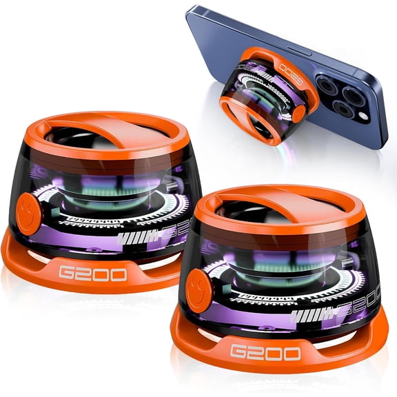 Magnetic Bluetooth Speakers,Small Bluetooth Speaker with Multi-RGB Color Light and Phone Holder for Metal Surface, Perfect Mini Speaker for Shower,Room,Bike,Car,Outdoor Gifts for Teens