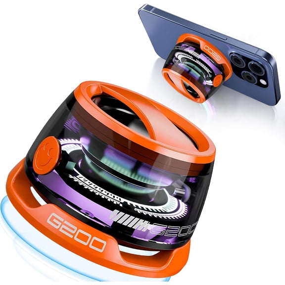 Magnetic Bluetooth Speakers,Small Bluetooth Speaker with Multi-RGB Color Light and Phone Holder for Metal Surface, Perfect Mini Speaker for Shower,Room,Bike,Car,Outdoor Gifts for Teens