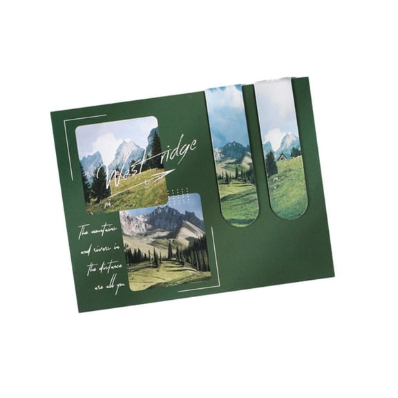 Magnetic Bookmark Set, Double-Sided Printing Four Seasons Designs Page Holder for Books, Refrigerator Sticker Bookmark Gift for Book Lovers, Students, Teachers