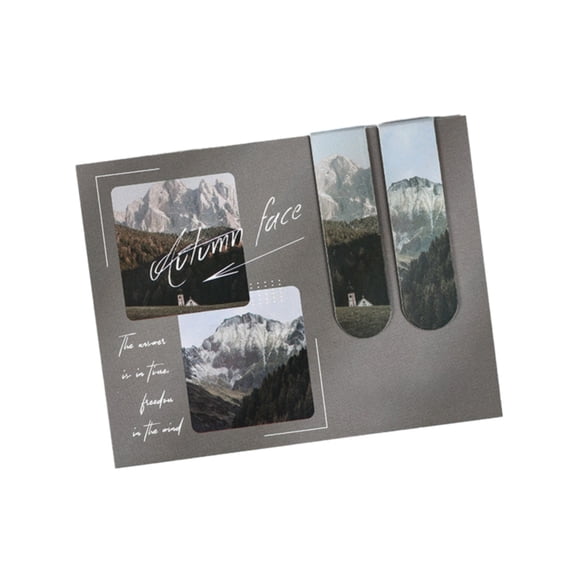 Magnetic Bookmark with Double-Sided Printing and Four Seasons Design - Stylish Reading Accessory