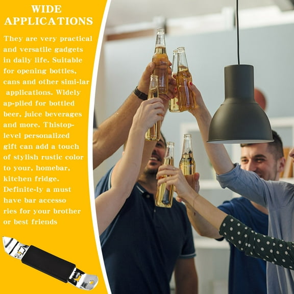 Magnetic Bottle Opener for Refrigerator | Stainless Steel One-Handed Can Opener Tool | Rust-Proof Kitchen Gadget with Easy-Grip Handle | Compact Design for Home & Travel Use