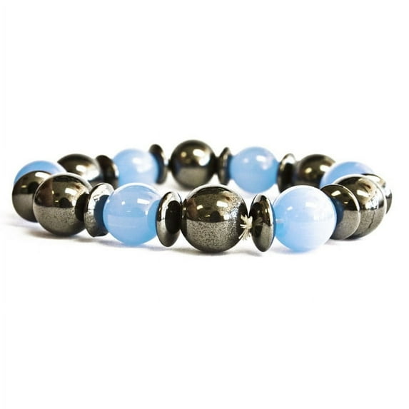 Magnetic Bracelet Aqua and Black by Feng Shui Import LLC
