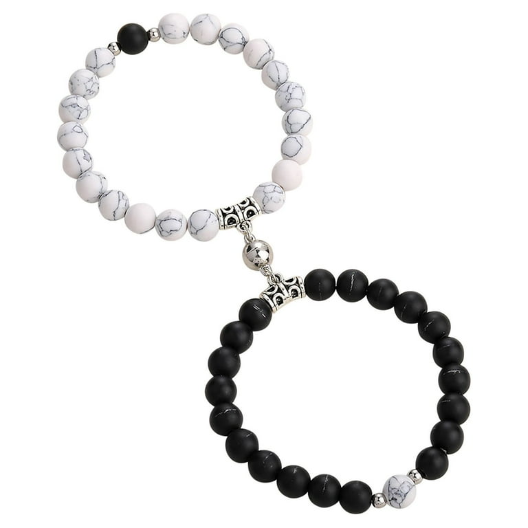 Magnetic Bracelets With Natural Volcanic Stone for Couples To Exspress TheirLove