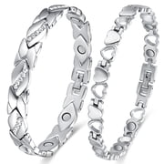 Magnetic Bracelets for Women Lymphatic Drainage Bracelet Ultra Strength Magnet with Adjustable Tool and Present Box 2PCS