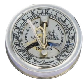 Magnetic Brass Pocket Sundial Compass Nautical Camping Travelling Outdoor Marine Gift Compass