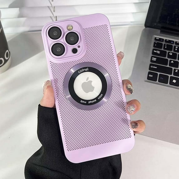 Magnetic Breathable for iPhone 14 13 12 11 Pro Max Case Compatible with Magsafe,Heat Dissipation Cooling Ultra-Thin Shockproof Slim Cover (Light Purple,for iPhone 14 Pro Max)