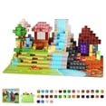thumbnail image 1 of Magnetic Building Blocks - 130 PCS Large 1 Inch Magnet Cubes, STEM Construction Set for Kids Ages 3 4 5 6 7 8 9 10, Sensory Montessori Toys for Boys & Girls Easter/Birthday Gifts (with Mat), 1 of 7