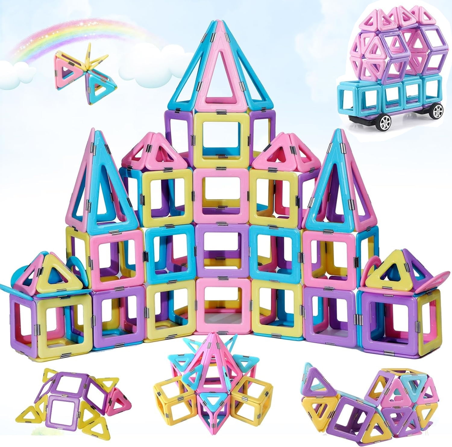 Magnetic Building Blocks for Above 3 Years Old Boys Girls，Large Size ...