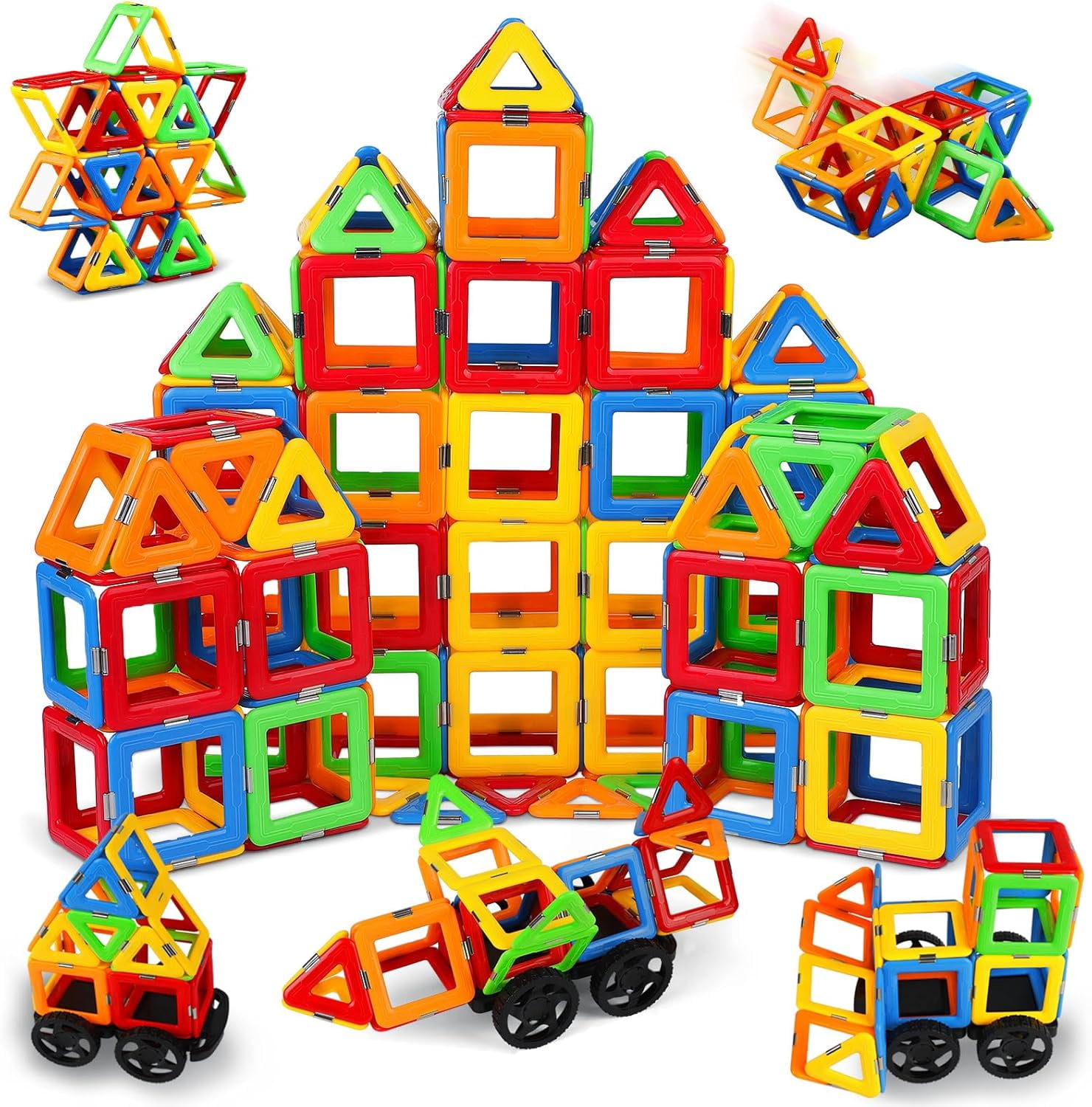 Magnetic Building Blocks 38PCS Magnetic Tiles Toys for 3 4 5 6 7 8 ...