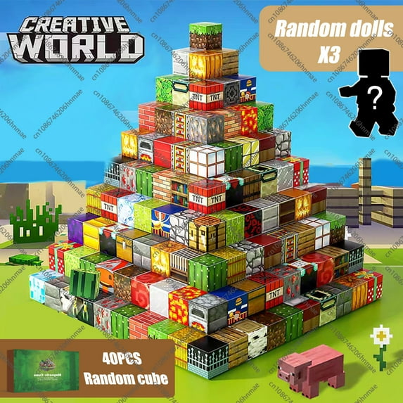 Magnetic Building Blocks Mine World Magnet Cube Set STEM Montessori Sensory Toys for Kids Boys Girls Ages 3+ Holiday Gifts Toy