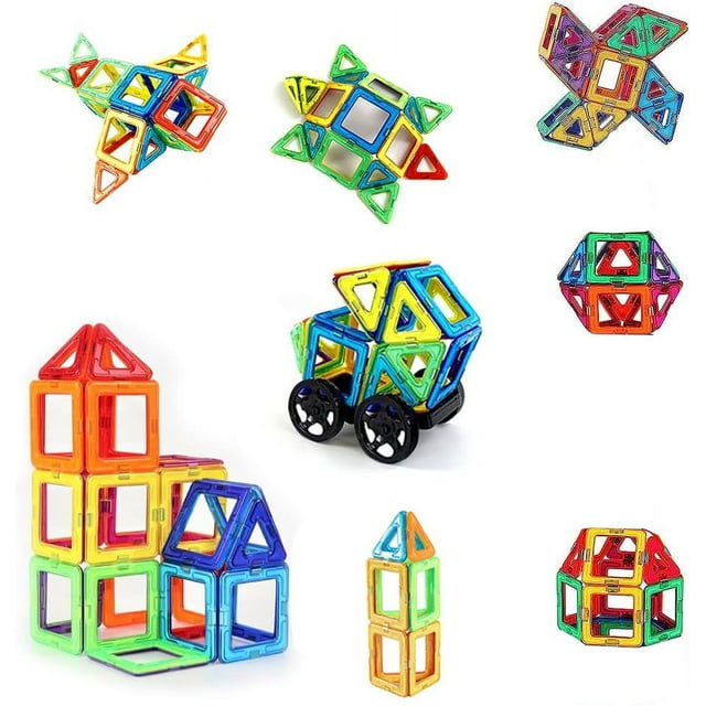 30pcs Colored Magnetic Tiles, Educational Building & 3d Blocks