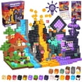 thumbnail image 1 of 200-Piece Magnetic Blocks Set with Light-Up Accent Cubes, 22 Textured Designs, Fantasy STEM Building Toy, 0.8-Inch Mini Blocks, Ages 3+, 1 of 6