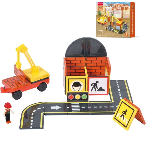 Magnetic Building Tiles, 30PCS Large Magnet Building Set,Magnetic Blocks