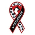 thumbnail image 1 of Magnetic Bumper Sticker - Animal Rescue Support Ribbon (Adopt A Pet) - Awareness Magnet - 3.75" x 8", 1 of 1
