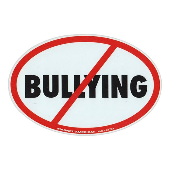 Magnetic Bumper Sticker - Anti Bullying (Stop Bullying Campaign) - Oval Shaped Awareness Support Magnet - 6" x 4"