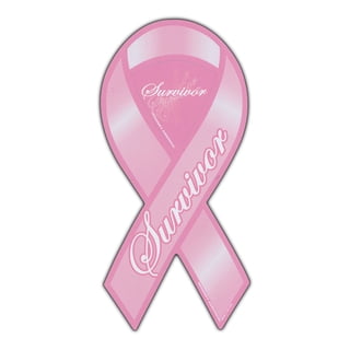 CafePress Breast Cancer Pink Ribbon Bumper Sticker - 3x3 Or 5x5 Inch Vinyl Decal, Sun Resistant