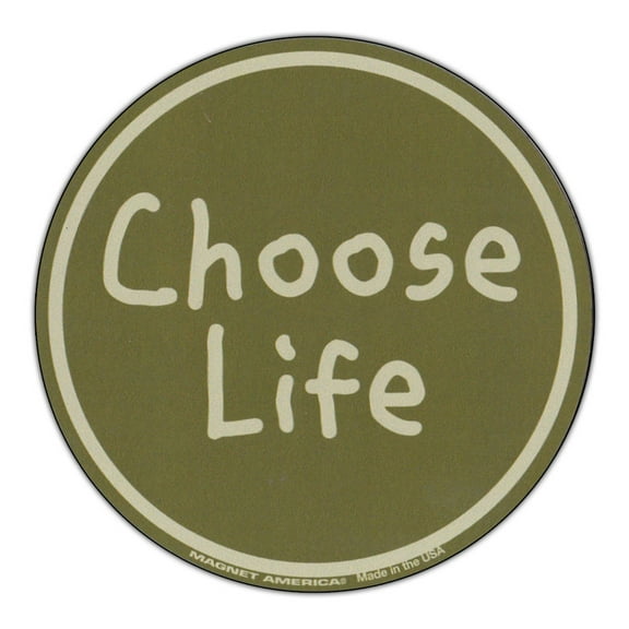 Magnetic Bumper Sticker - Choose Life (Anti Abortion) - Round Shaped Magnet - 4" Round