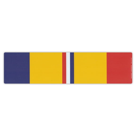 Magnetic Bumper Sticker - Combat Action Service Ribbon - Conflict Service Bar - 10" x 2.5"