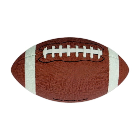 Magnetic Bumper Sticker - Football Shaped Magnet - Cars, Trucks, Lockers, Refrigerators - 7" x 4"