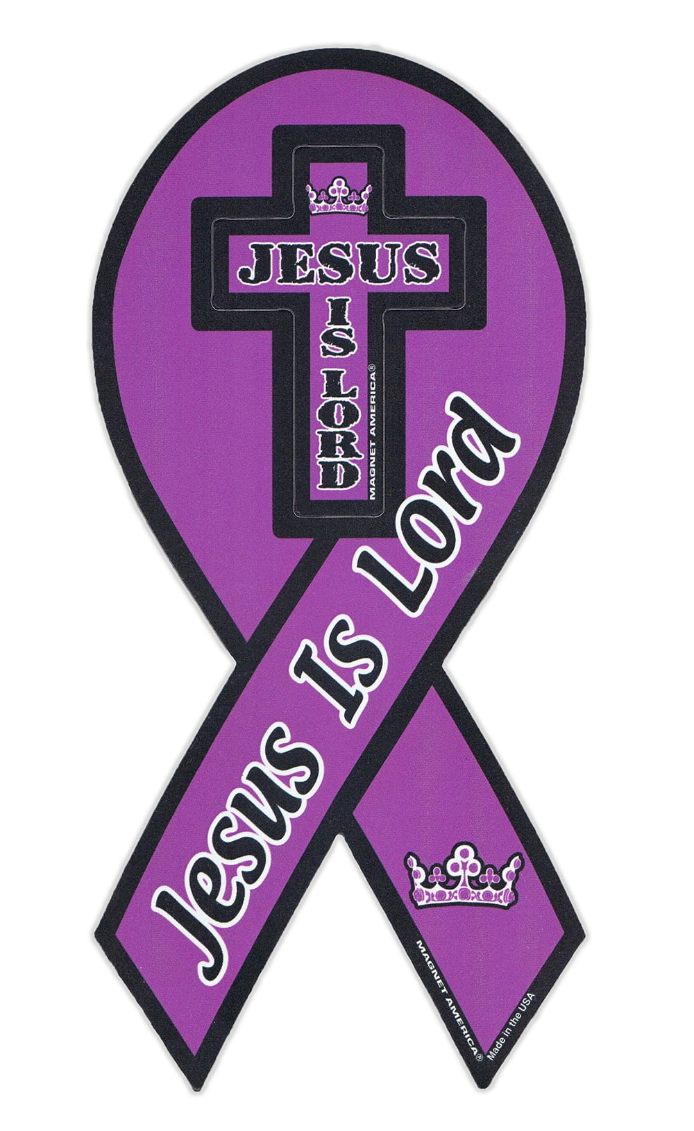 Magnetic Bumper Sticker - Jesus Is Lord - Ribbon Shaped Religious ...