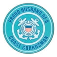 thumbnail image 1 of Magnetic Bumper Sticker - Proud Husband U.S. Coast Guard - Round Military Support, Pride Magnet - 5" Round, 1 of 1