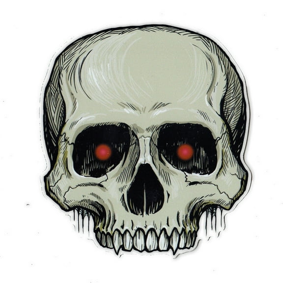 Magnetic Bumper Sticker - Skull Magnet - Great For Halloween - 4.5" x 5"