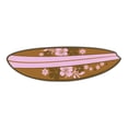 thumbnail image 1 of Magnetic Bumper Sticker - Surfboard (Hawaiian Flowers, Pink) - Magnet - 6.75" x 2", 1 of 1