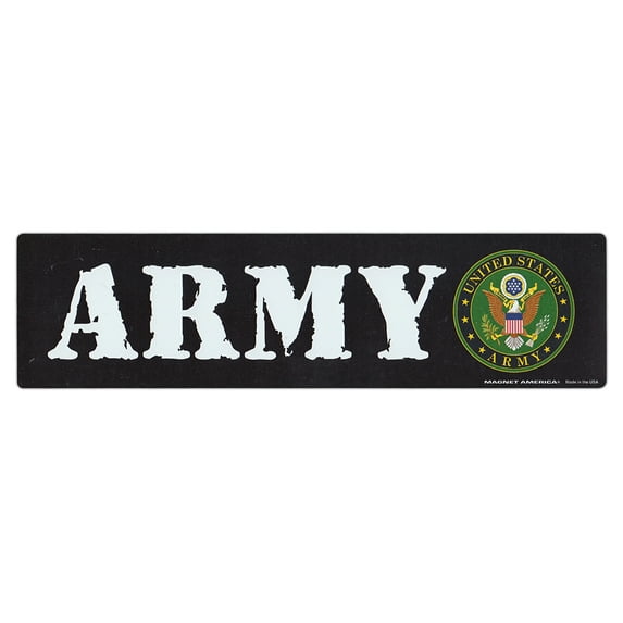 Magnetic Bumper Sticker - United States Army (Military, Armed Forces) - Strip Magnet - 10.75" x 2.75"
