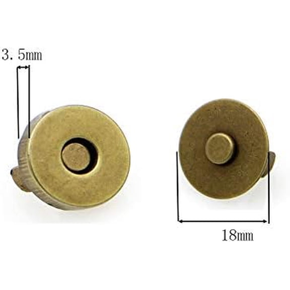 Magnetic Button Clasps Snaps Fastener Clasps for Sewing, Craft, Purses, Bags, Clothes, Leather 40 Sets(18mm-4 Colors)