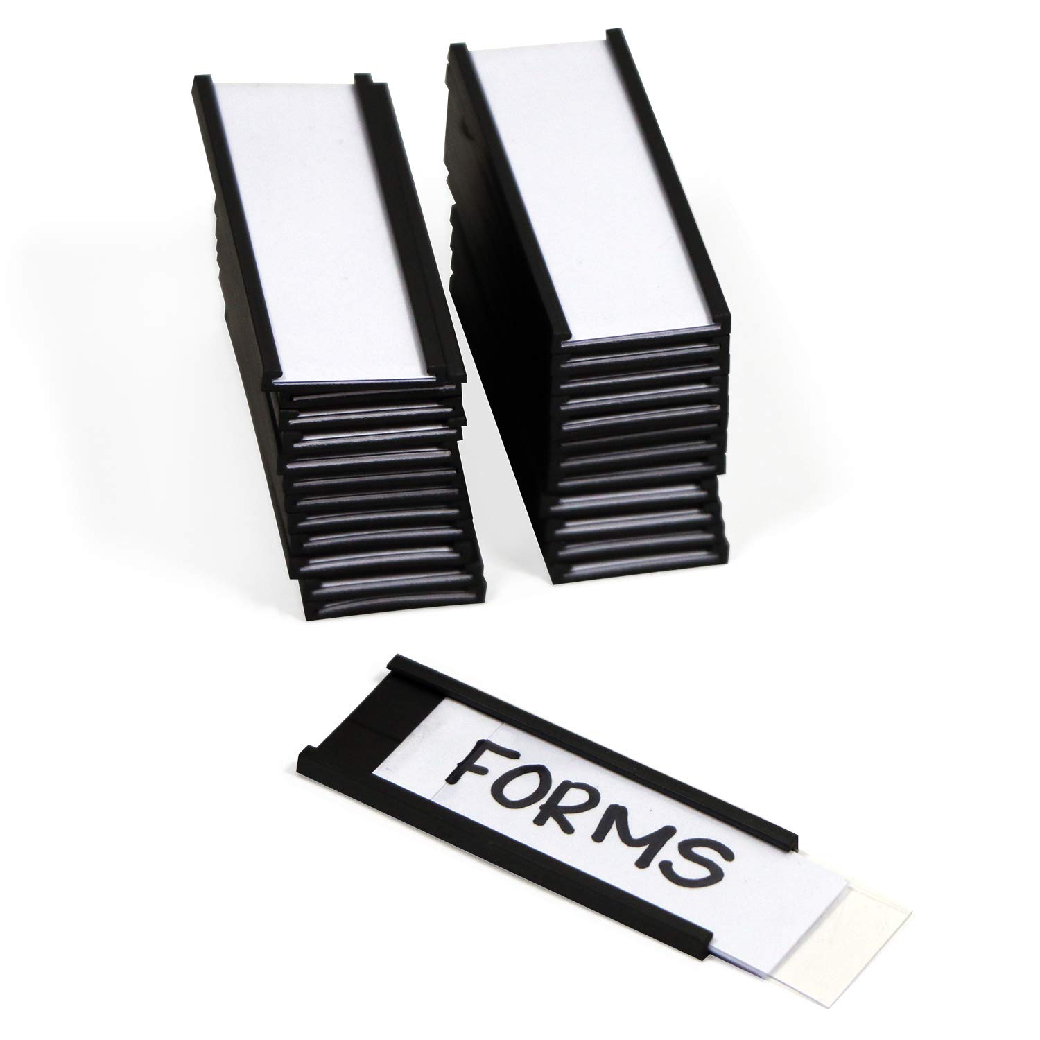 Magnetic C Channel Label Holders for Shelves, 0.75 x 2 Inches, Pack of ...