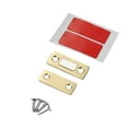thumbnail image 1 of Magnetic Cabinet Door Catch, Magnetic Sliding Door Lock, Stainless Steel Cabinet Door Magnet Strip Patch Absorber, 4mm Thin Adhesive and Screw Installation, 1 of 4