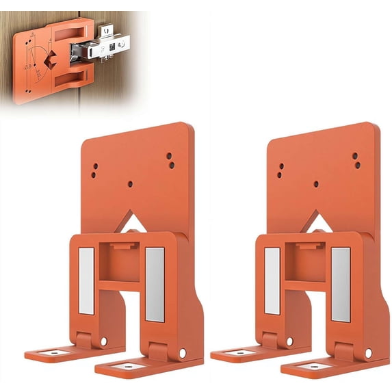 Magnetic Cabinet Door Hinge Spacer, 2.6mm Gaps Alignment Tool for Cabinet Door Installation, Strong Magnetic Hinge Jig for Perfect Doors Gaps,Quick Mounting & Alignment Assist