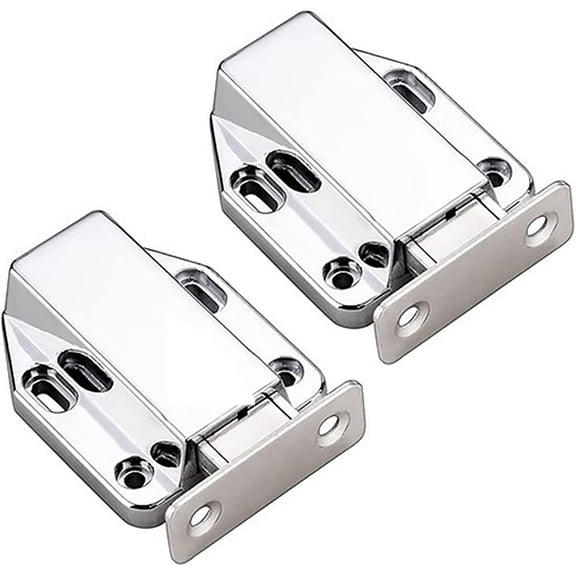 Magnetic Cabinet Door Touch Push Heavy Duty 2 Pack Push To Open Cabinet Hardware for Large Door Push Release Latch Kitchen Drawer Push Catch Pop Out Latch,Sa