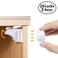thumbnail image 1 of Magnetic Cabinet Locks Toodler Baby Proofing Safe Kitchen Cabinets Hook - No Draw No Drilling No Pinched Finger[20-Lock 2-Key], 1 of 6
