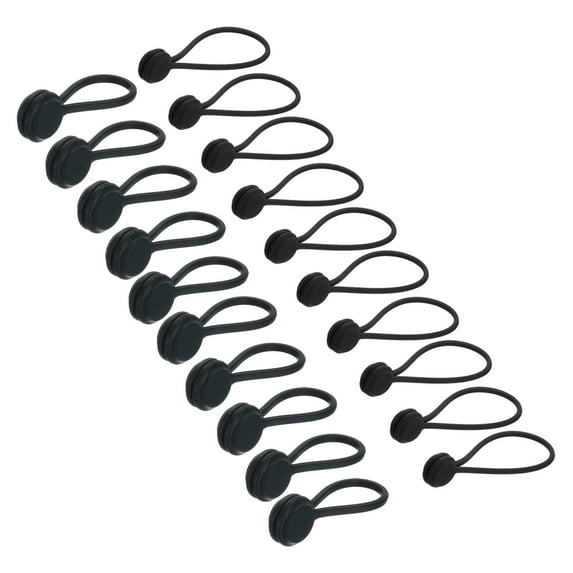 Magnetic Cable Clips 4.3 Inch/7.5 Inch x 0.6 Inch Black for Home, Kitchen, Office, 20 Pcs