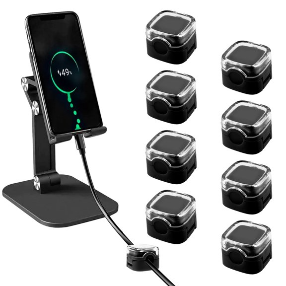 Magnetic Cable Clips Plastic Magnetic Cord Organizer Compact Magnetic Cable Holder Multicolor Magnetic Cord Organizer Practical Magnetic Cord Keeper Magnetic Cord Clip for Home Office