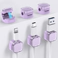 thumbnail image 1 of Magnetic Cable Organizer [1s Lock] 6 Pack Cord Cable Holders Clips Strong Adhesive Cable Cord Keeper [Smooth Adjustable] Hide Wire Cord Organizer for Nightstand Kitchen Car Office, 1 of 4