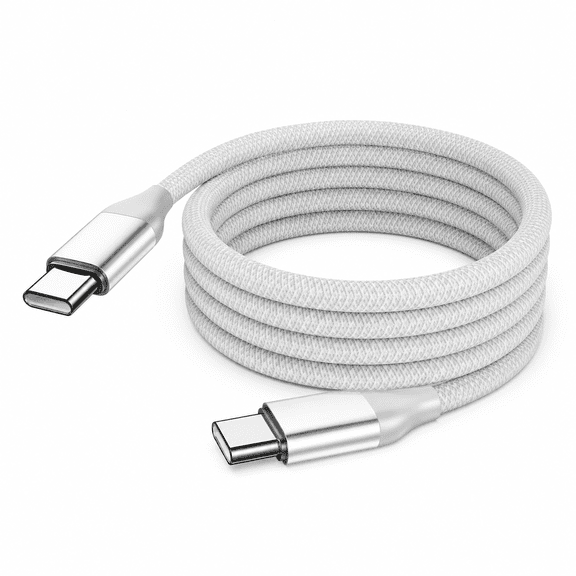 Magnetic Cable Organizer, Braided Charging Cord with Snap-On Magnetic Storage, Tangle-Free Portable Cable Compatible with Multiple Devices