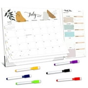 Magnetic Calendar 2023-2024 - 11 x 14 inches Magnetic Calendar for Fridge from Jul.2023 to Dec.2024, 18 Monthly Calendar Planner with Magnetic Notepad