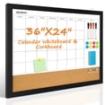 thumbnail image 1 of DOLLAR BOSS Calendar Whiteboard for Wall & Bulletin Corkboard Combination, Magnetic Dry Erase White Board 36 x 24 Inch, Wall Mounted Board for Office Home with 4 Markers, 8 Magnets and 10 Push Pins, 1 of 9