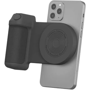 Magnetic Camera Handle Bluetooth Bracket, Upgrade Magnetic Cell Phone Grips, with Wireless Charging, Smartphone Camera Handle Grip for iPhone/Android Video Photo Shooting (Purple)
