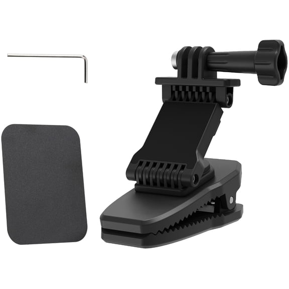 Magnetic Camera Mount Adjustable Rotation Backpack Clip with Adhesive Plate