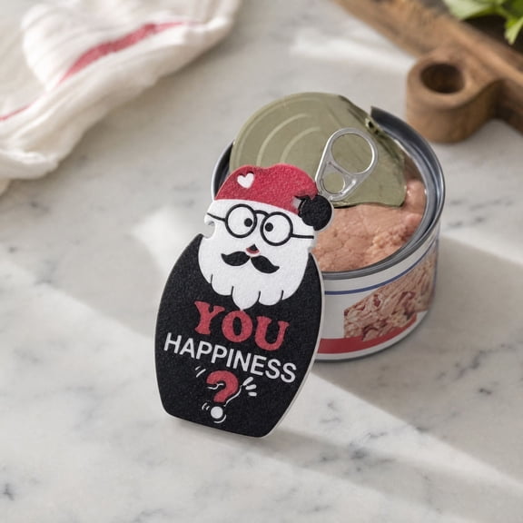 Magnetic Can Opener with Pull Tab Lever and Back Magnet, Labor Saving Pull Tab Gadget with Magnetic Back for Kitchen Fridge and Outdoor Picnics