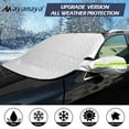 Car Front Window Covers AYAMAYA Windshield Cover for Ice and Snow Windproof Waterproof