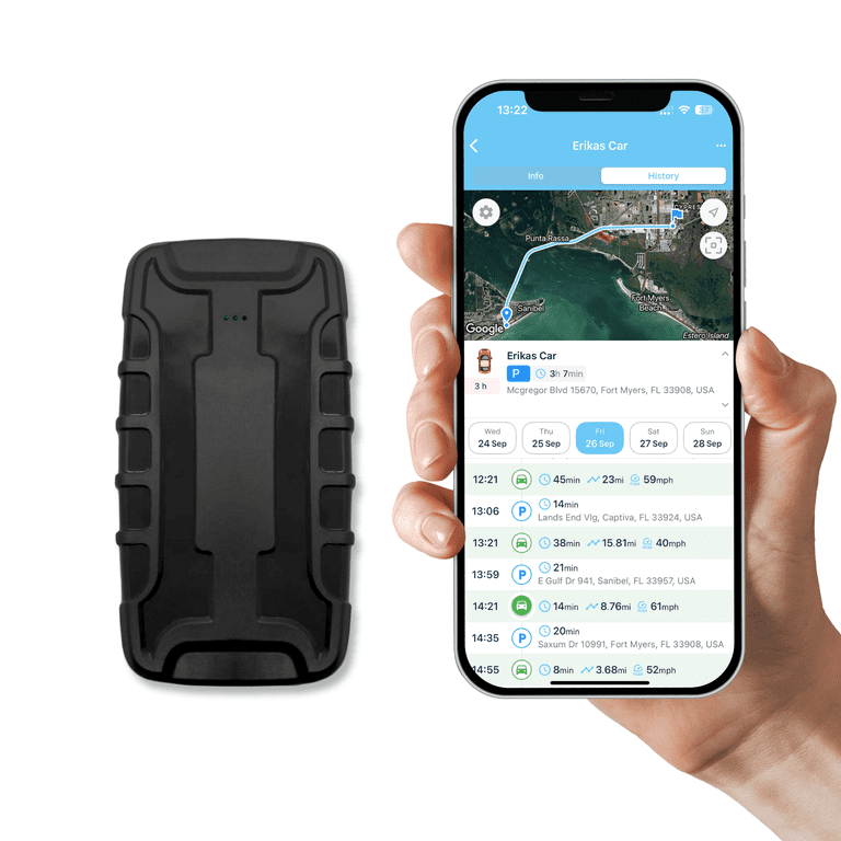 4G Magnetic Car GPS Tracker Hidden, Portable Rechargeable with