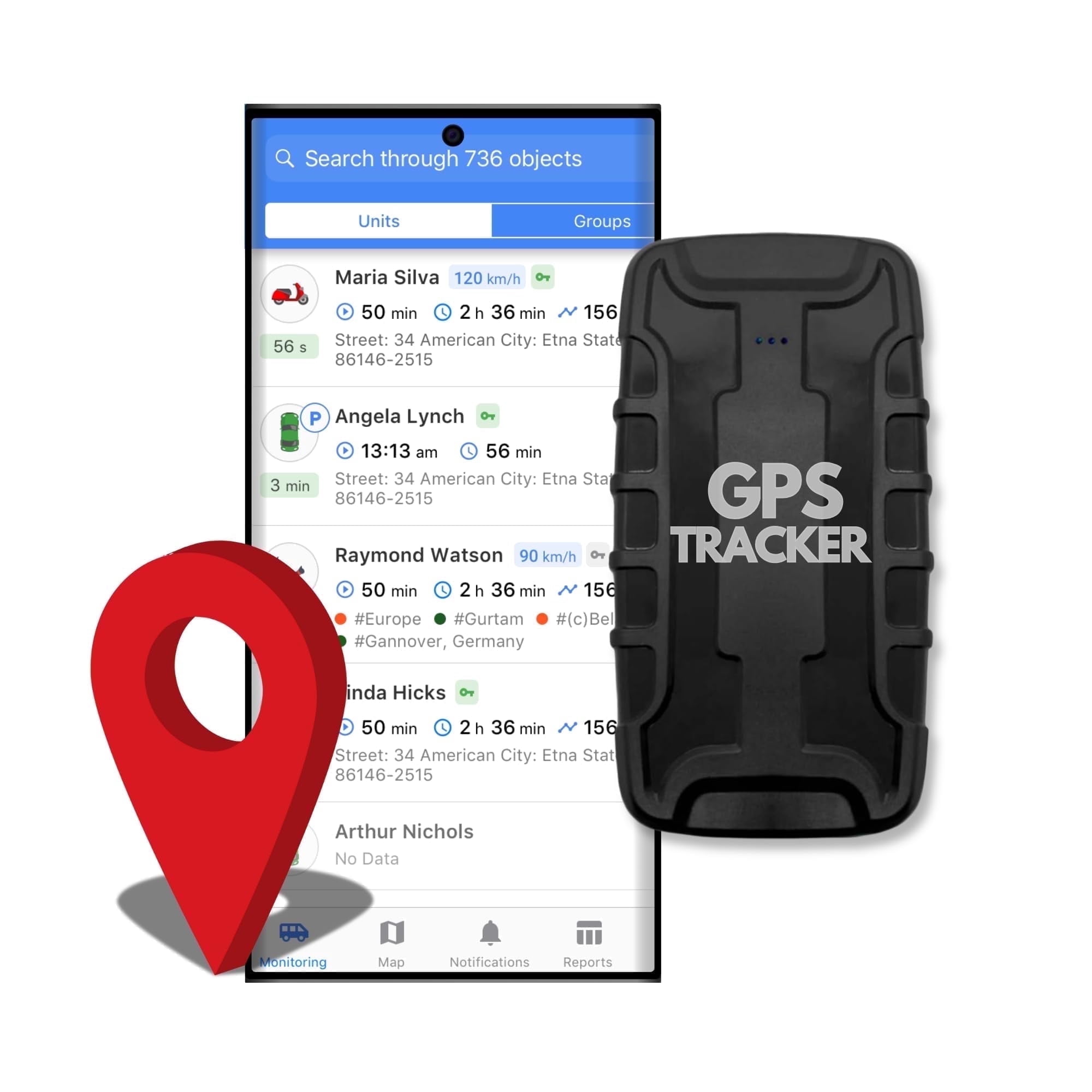 Undetectable Car Tracker Device 4G GPS Tracker For Vehicles 7800mAh ...