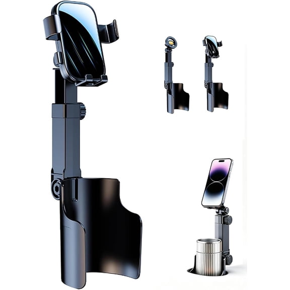 Magnetic Car Holder Multifunctional Water Bottle and Phone Mount, Height Adjustable Design | Convenient Grip for Bottles and Devices, Hands-Free Use in Vehicles